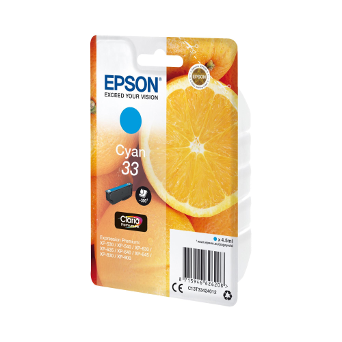 EPSON 33 CARTUCCIA CIANO IN BLISTER PER XP-530-630-635-830 300 PAG